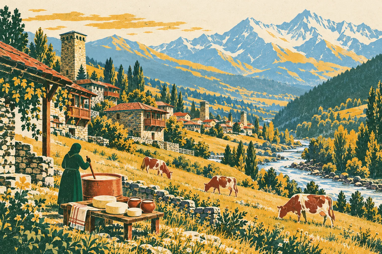 ტრადიციული ქართული ყველის დამზადება