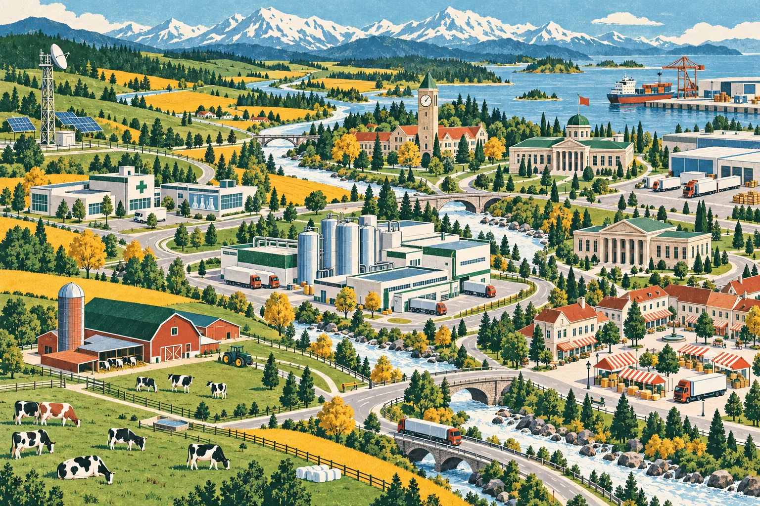 Refrigerated containers loaded at the port of Poti, illustrated as a vintage poster