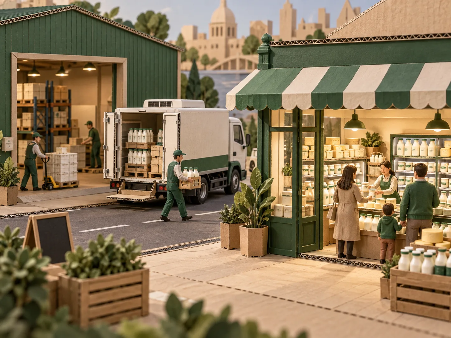 Market Expansion Development shown as a dairy development maquette