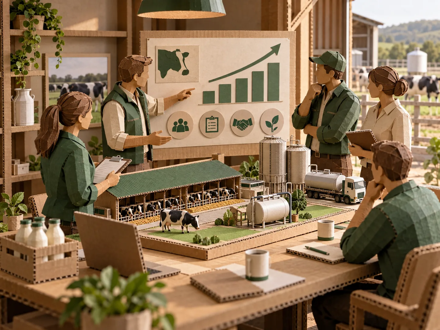 Sales Excellence Development shown as a dairy development maquette