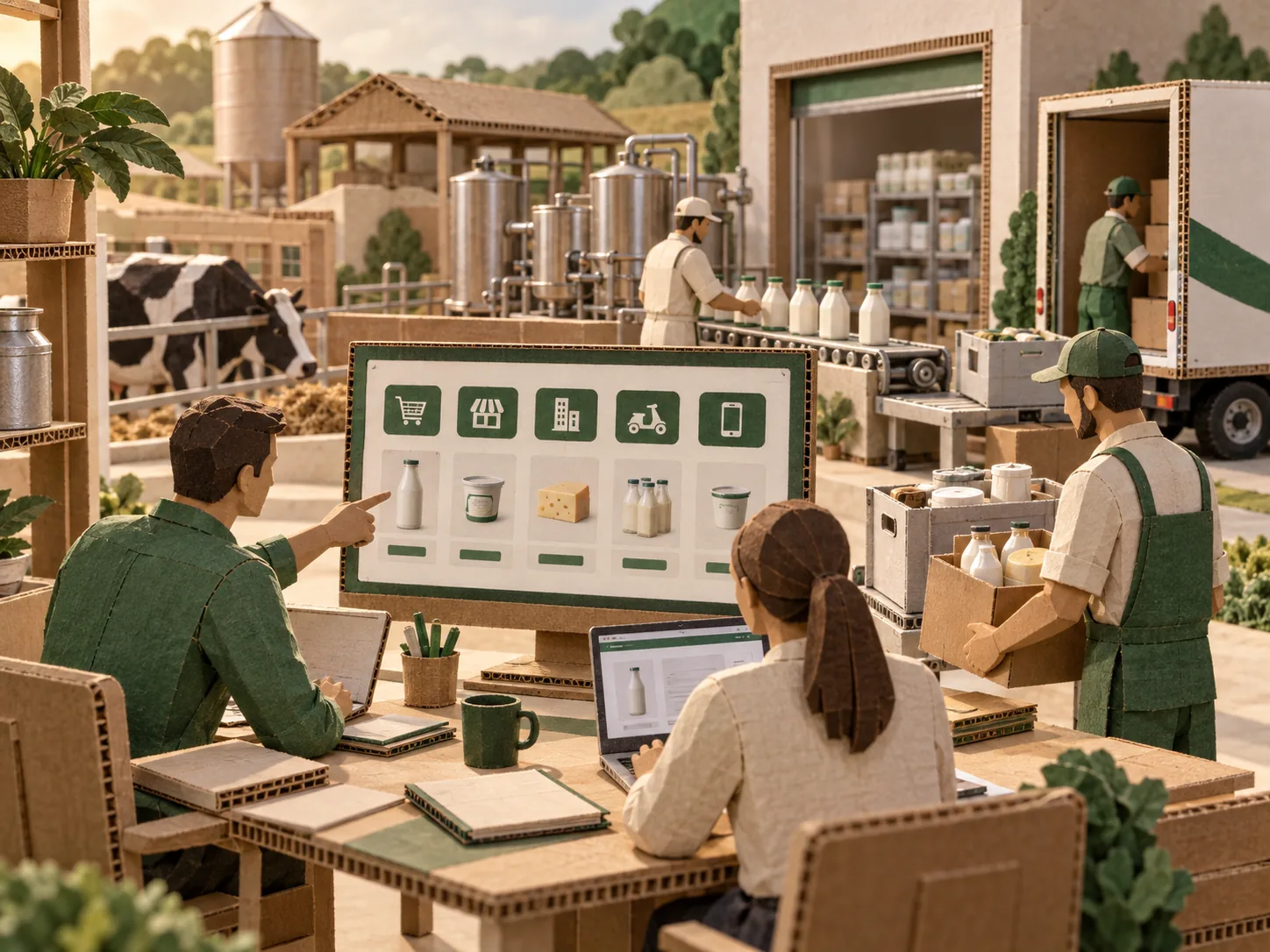 Digital Channel Development shown as a dairy development maquette