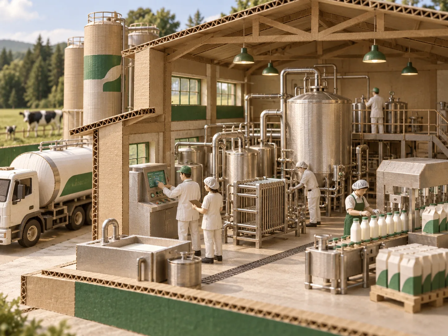 Dairy Factory Development shown as a dairy development maquette