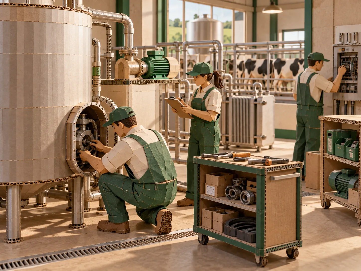 Dairy Plant Maintenance Development shown as a dairy development maquette