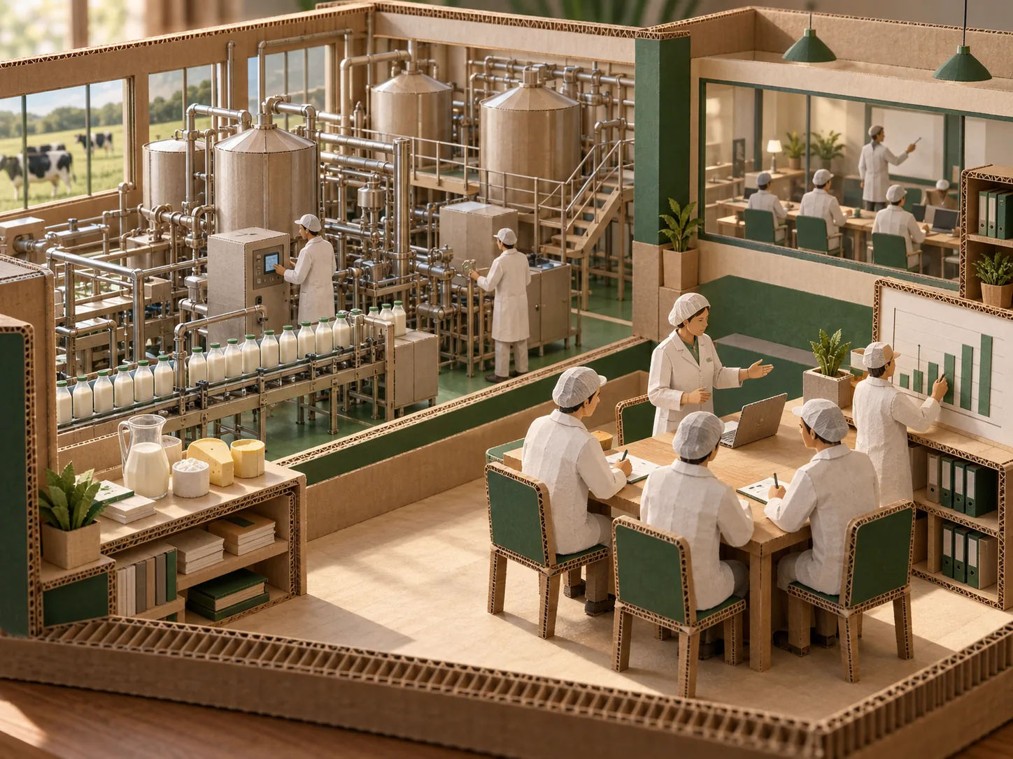 Dairy Factory Center of Excellence Development shown as a dairy development maquette