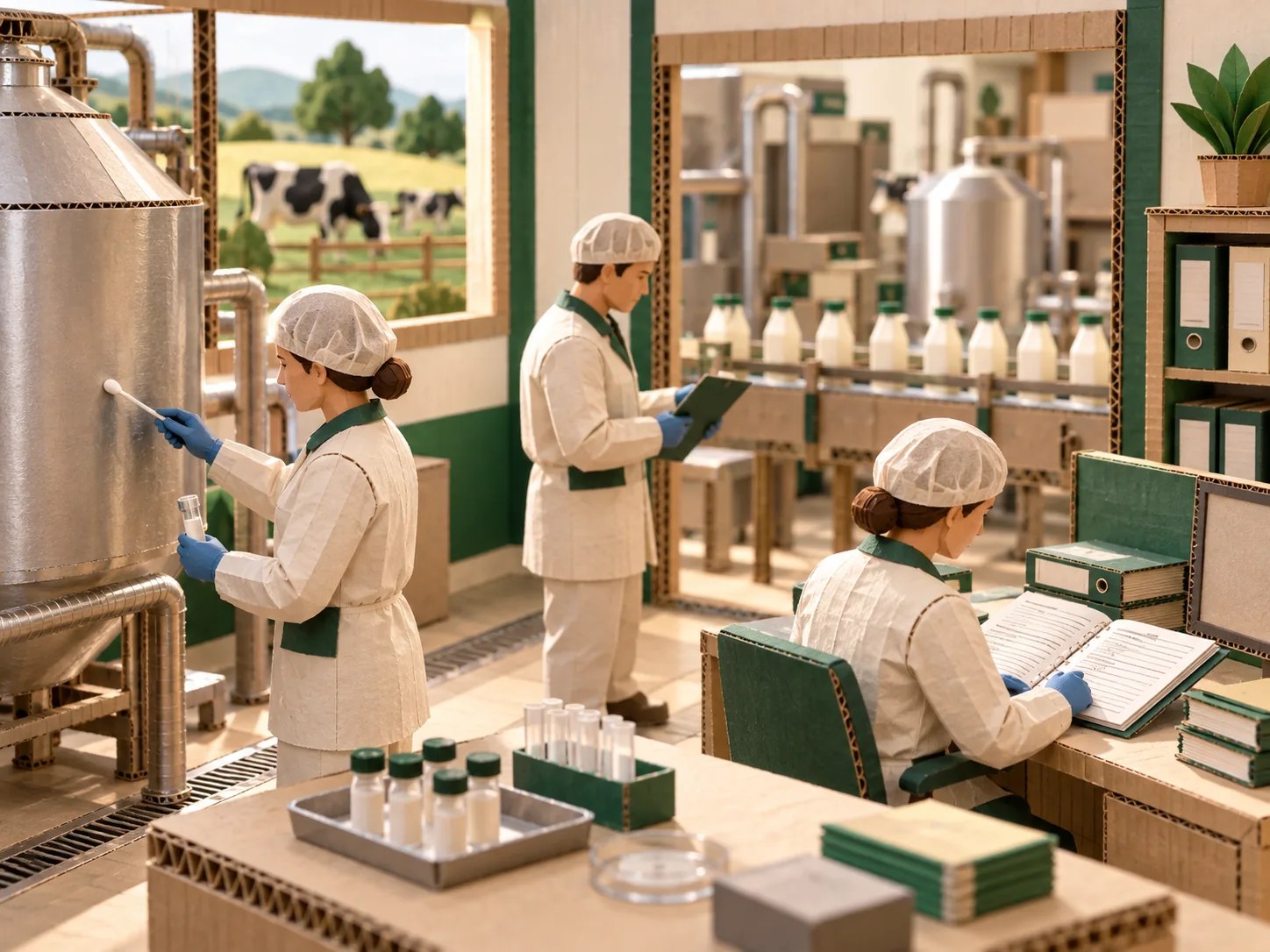 Food Safety Assurance Development shown as a dairy development maquette