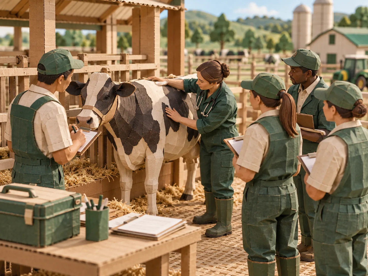Maquette illustrating veterinary capability development