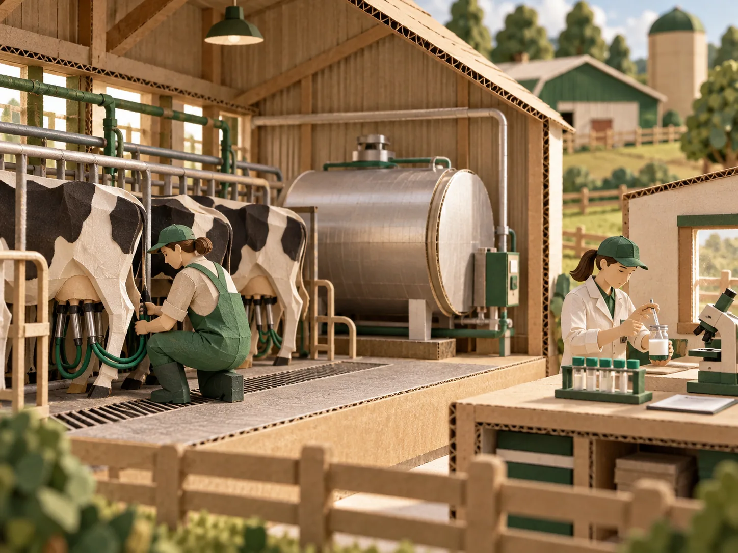 Milk Quality Development shown as a dairy development maquette