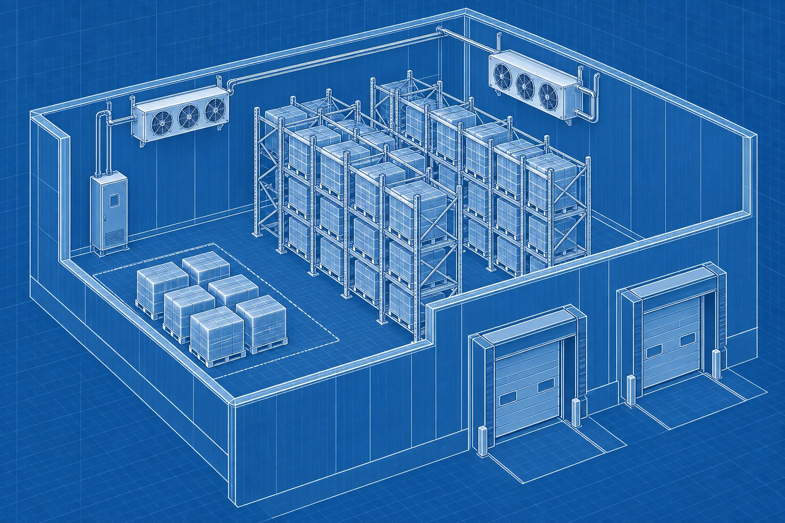 Cold Storage Logistics Design service illustration