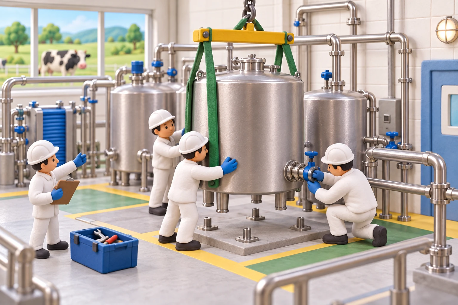 Dairy Equipment Installation Coordination implementation work