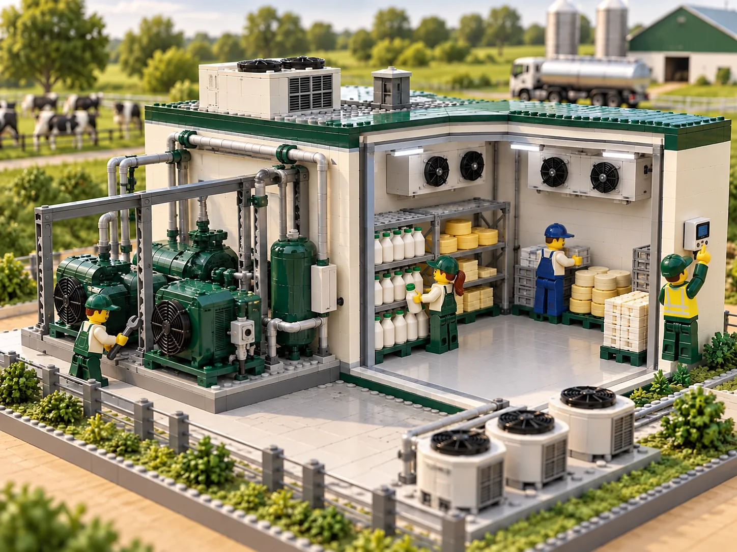 LEGO-style brick-built miniature for Cold Storage Infrastructure.