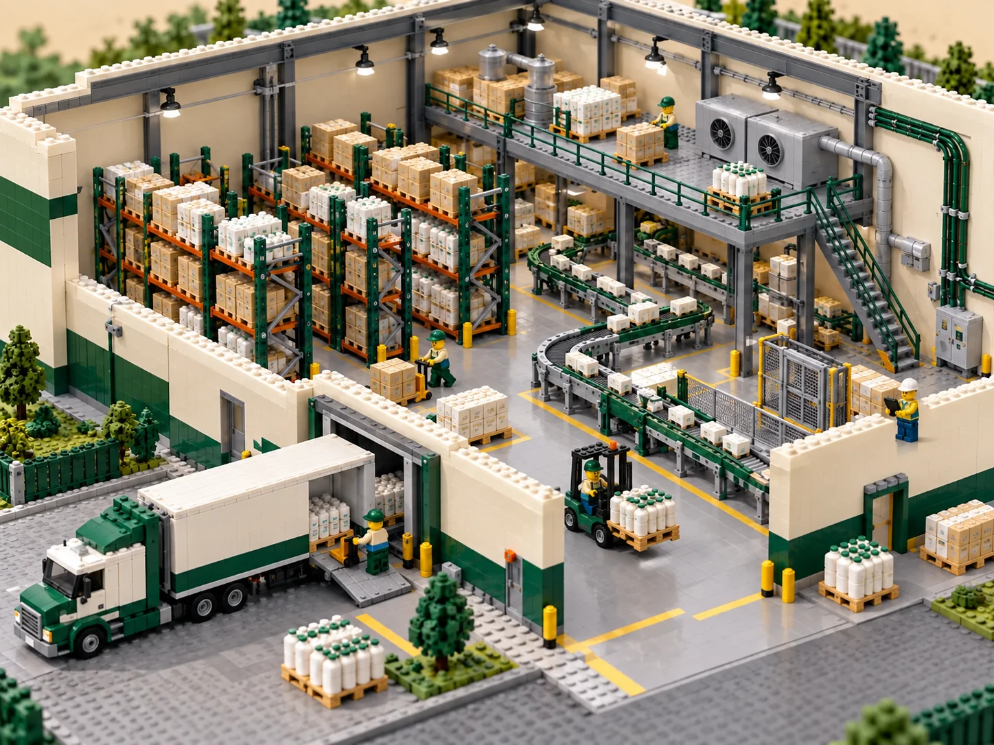LEGO-style brick-built miniature illustrating Warehouse Infrastructure.